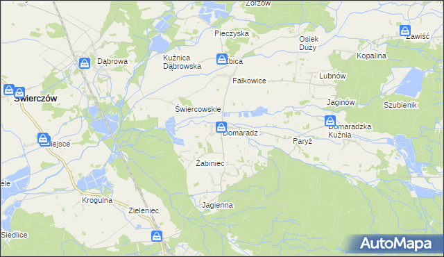 mapa Domaradz gmina Pokój, Domaradz gmina Pokój na mapie Targeo