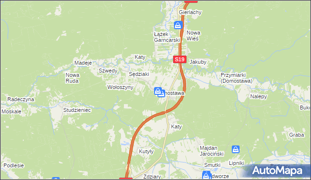 mapa Domostawa, Domostawa na mapie Targeo