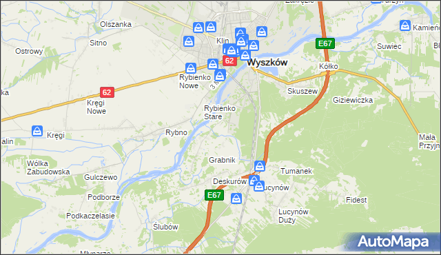 mapa Drogoszewo gmina Wyszków, Drogoszewo gmina Wyszków na mapie Targeo