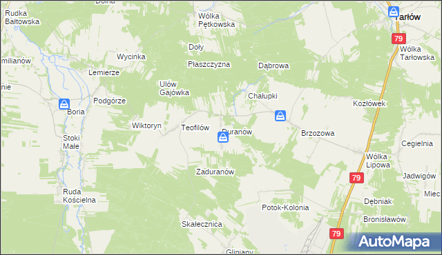 mapa Duranów, Duranów na mapie Targeo