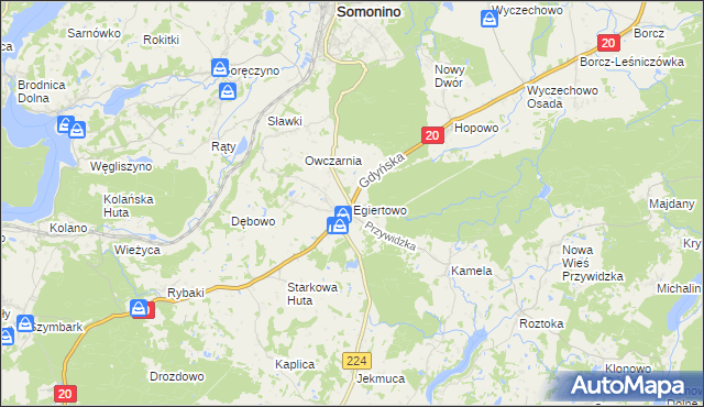 mapa Egiertowo, Egiertowo na mapie Targeo