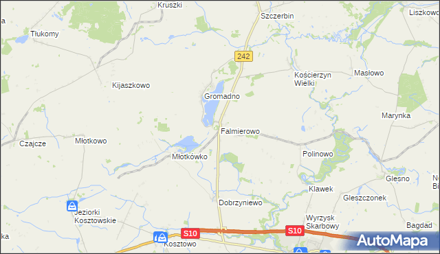 mapa Falmierowo, Falmierowo na mapie Targeo