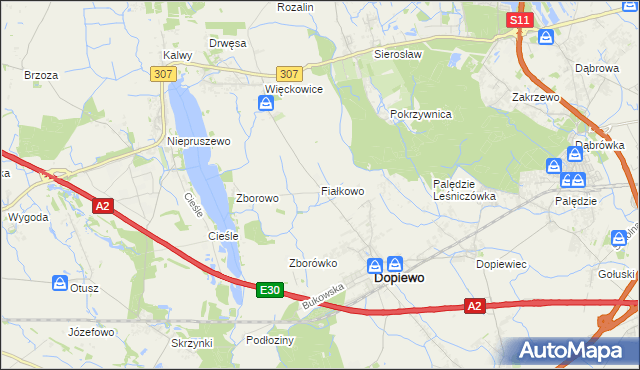 mapa Fiałkowo, Fiałkowo na mapie Targeo