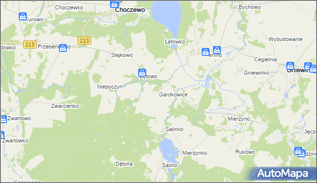 mapa Gardkowice, Gardkowice na mapie Targeo
