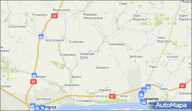 mapa Gawarzec Górny, Gawarzec Górny na mapie Targeo