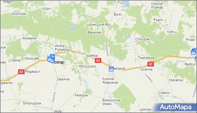 mapa Gembartówka, Gembartówka na mapie Targeo
