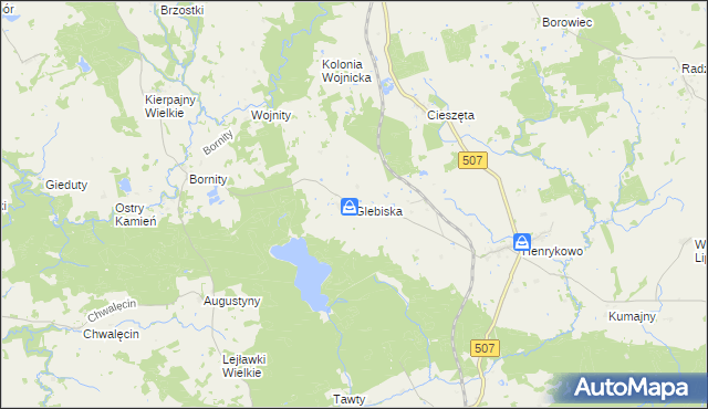 mapa Glebiska, Glebiska na mapie Targeo