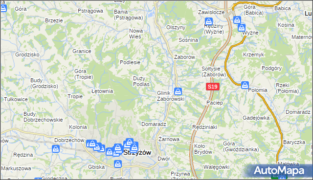 mapa Glinik Zaborowski, Glinik Zaborowski na mapie Targeo