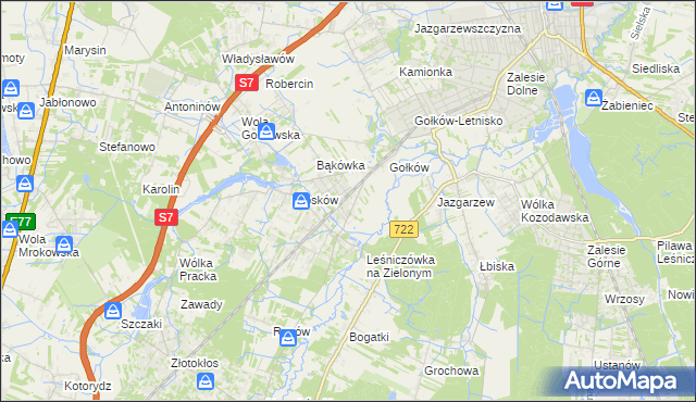 mapa Głosków-Letnisko, Głosków-Letnisko na mapie Targeo