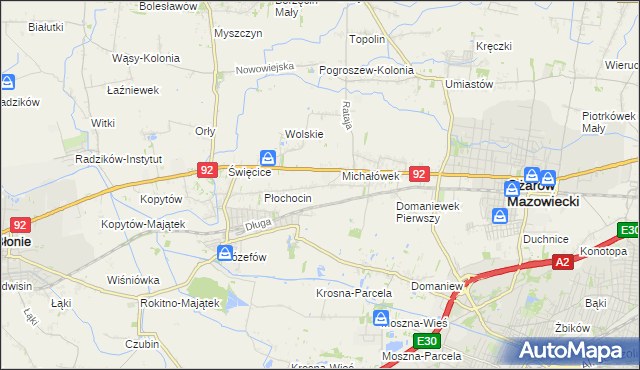mapa Gołaszew, Gołaszew na mapie Targeo