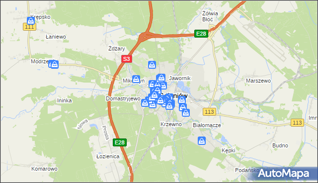 mapa Goleniów, Goleniów na mapie Targeo