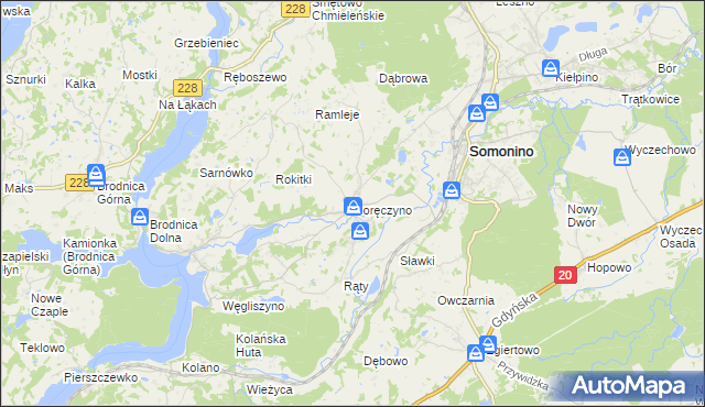 mapa Goręczyno, Goręczyno na mapie Targeo