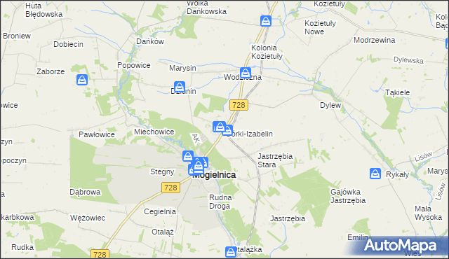 mapa Górki-Izabelin, Górki-Izabelin na mapie Targeo