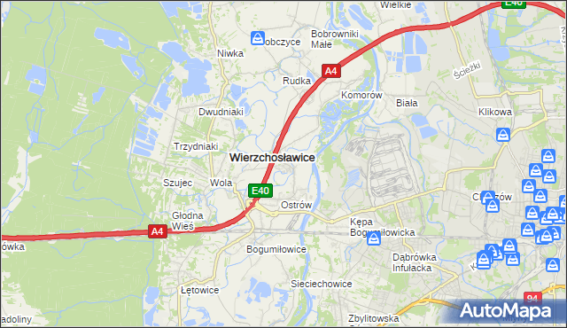mapa Gosławice gmina Wierzchosławice, Gosławice gmina Wierzchosławice na mapie Targeo