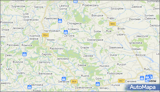 mapa Grajów, Grajów na mapie Targeo
