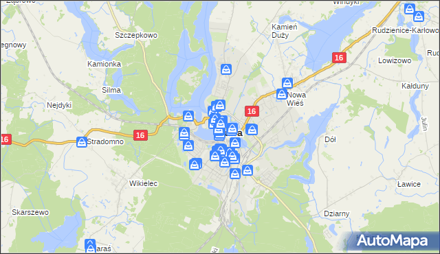 mapa Iława, Iława na mapie Targeo