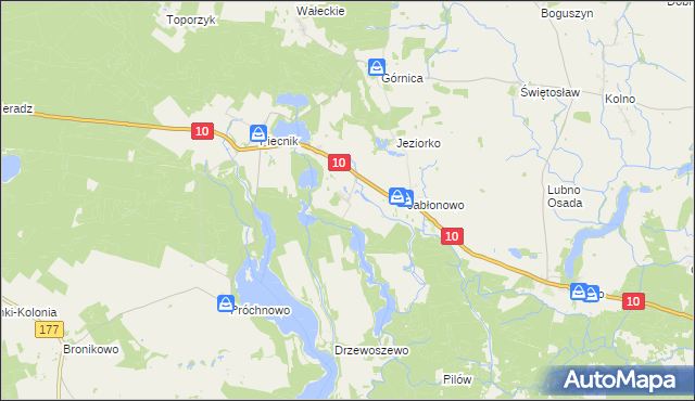mapa Jabłonkowo, Jabłonkowo na mapie Targeo