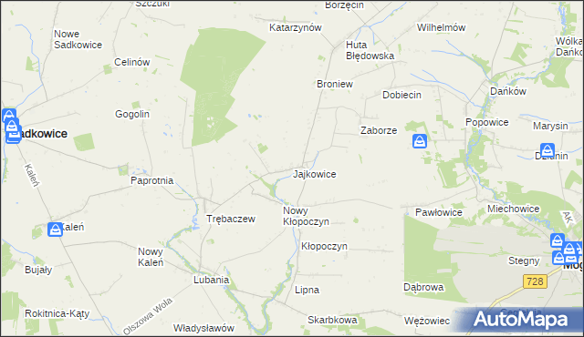 mapa Jajkowice, Jajkowice na mapie Targeo