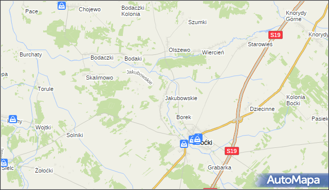 mapa Jakubowskie, Jakubowskie na mapie Targeo