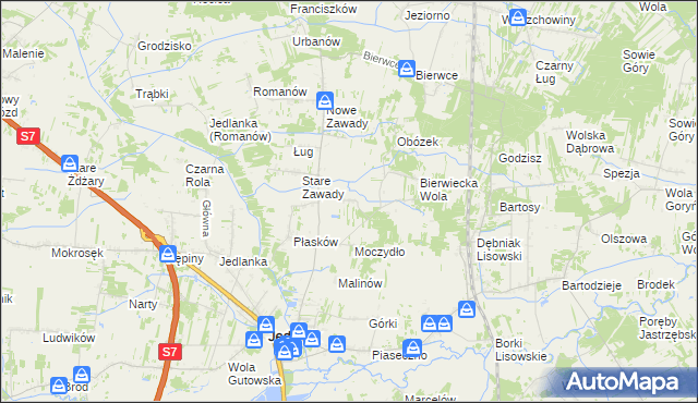 mapa Janki gmina Jedlińsk, Janki gmina Jedlińsk na mapie Targeo