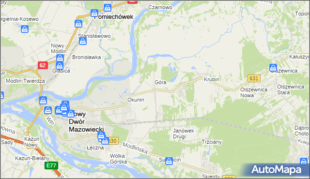 mapa Janówek Pierwszy, Janówek Pierwszy na mapie Targeo