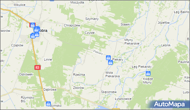 mapa Januszówka gmina Dobra, Januszówka gmina Dobra na mapie Targeo