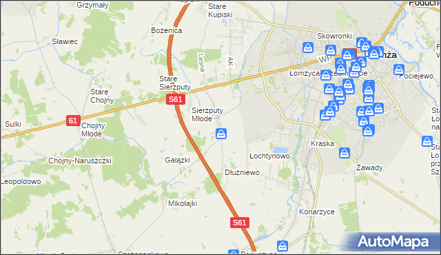 mapa Jarnuty gmina Łomża, Jarnuty gmina Łomża na mapie Targeo