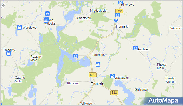 mapa Jaromierz gmina Gardeja, Jaromierz gmina Gardeja na mapie Targeo