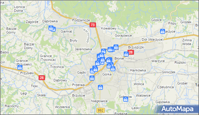 mapa Jasła, Jasło na mapie Targeo
