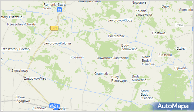 mapa Jaworowo-Jastrzębie, Jaworowo-Jastrzębie na mapie Targeo