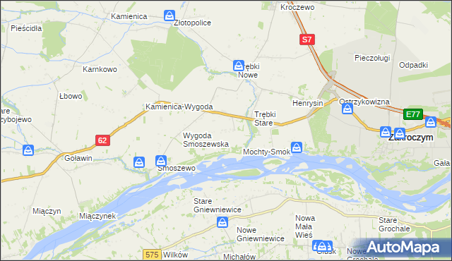 mapa Jaworowo-Trębki Stare, Jaworowo-Trębki Stare na mapie Targeo