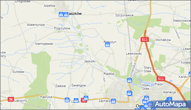 mapa Jelitów gmina Raszków, Jelitów gmina Raszków na mapie Targeo