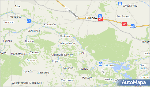 mapa Józefin gmina Żelechlinek, Józefin gmina Żelechlinek na mapie Targeo