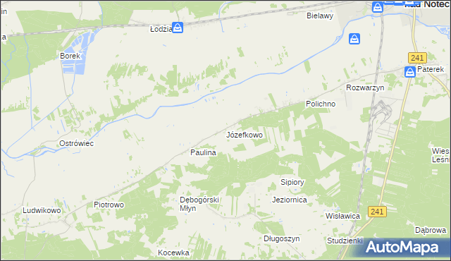 mapa Józefkowo gmina Kcynia, Józefkowo gmina Kcynia na mapie Targeo