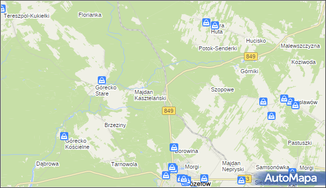 mapa Józefów Roztoczański, Józefów Roztoczański na mapie Targeo