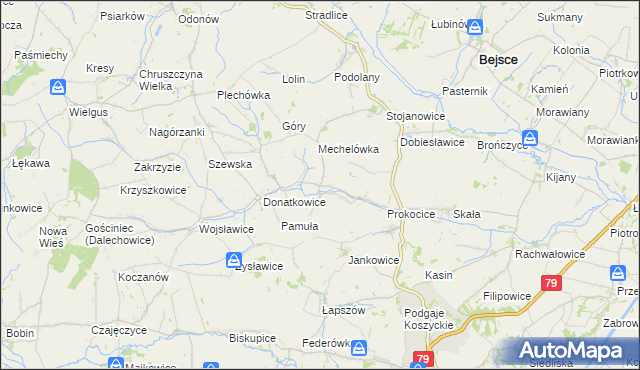 mapa Kaczkowice, Kaczkowice na mapie Targeo