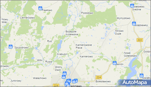 mapa Kamierowskie Piece, Kamierowskie Piece na mapie Targeo
