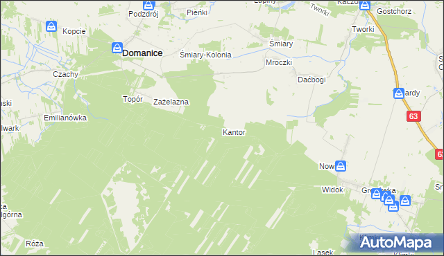 mapa Kantor, Kantor na mapie Targeo