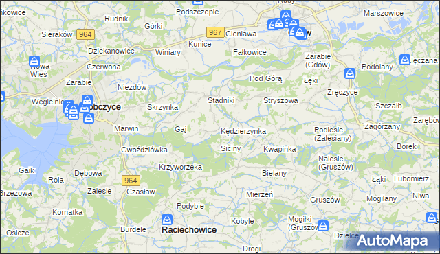 mapa Kędzierzynka, Kędzierzynka na mapie Targeo