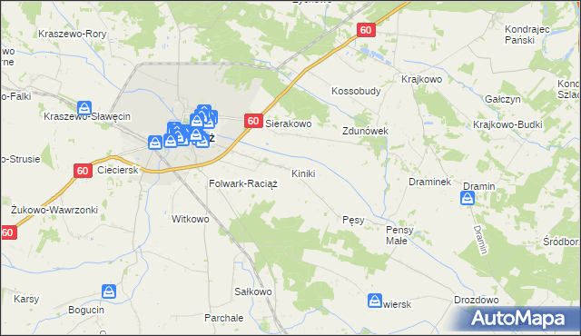 mapa Kiniki, Kiniki na mapie Targeo