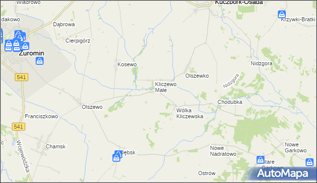 mapa Kliczewo Duże, Kliczewo Duże na mapie Targeo