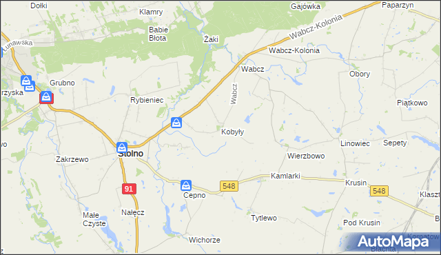 mapa Kobyły, Kobyły na mapie Targeo