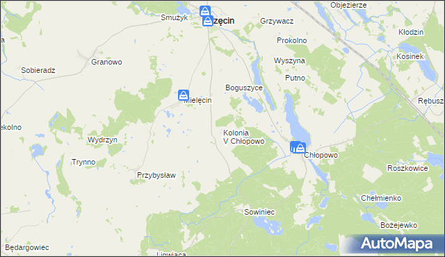 mapa Kolonia V Chłopowo, Kolonia V Chłopowo na mapie Targeo