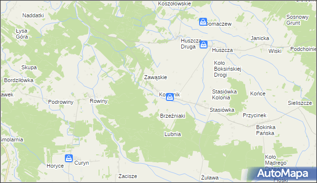 mapa Kopytnik, Kopytnik na mapie Targeo