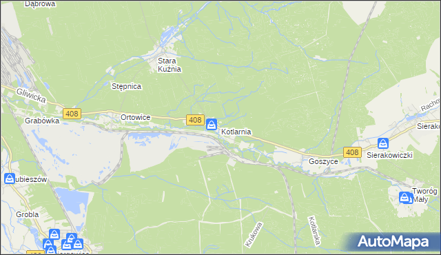 mapa Kotlarnia, Kotlarnia na mapie Targeo