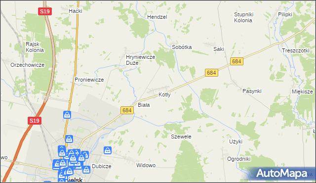 mapa Kotły, Kotły na mapie Targeo