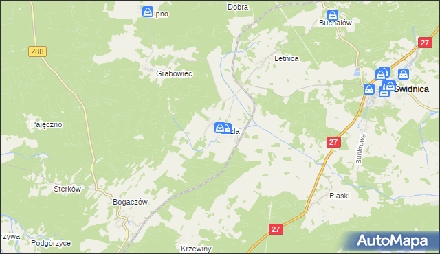 mapa Koźla, Koźla na mapie Targeo