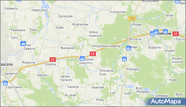 mapa Kraszków gmina Opoczno, Kraszków gmina Opoczno na mapie Targeo