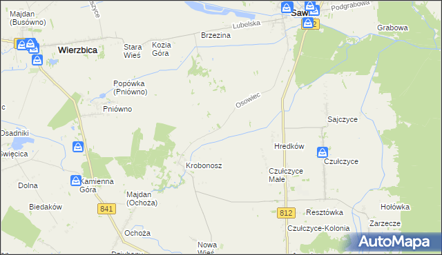mapa Krobonosz-Kolonia, Krobonosz-Kolonia na mapie Targeo