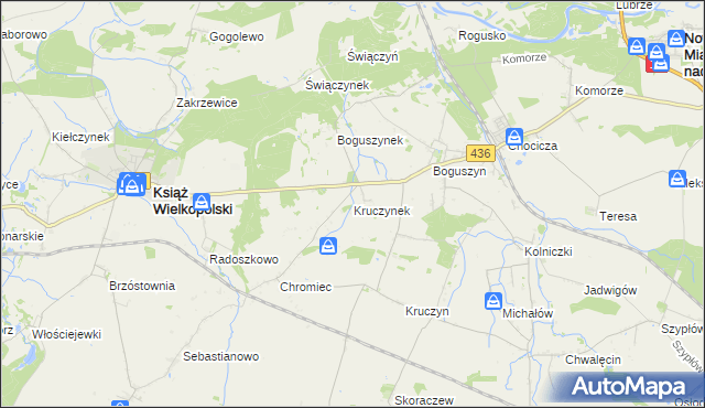 mapa Kruczynek, Kruczynek na mapie Targeo